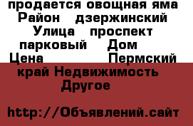 продается овощная яма › Район ­ дзержинский › Улица ­ проспект парковый  › Дом ­ 5 › Цена ­ 110 000 - Пермский край Недвижимость » Другое   